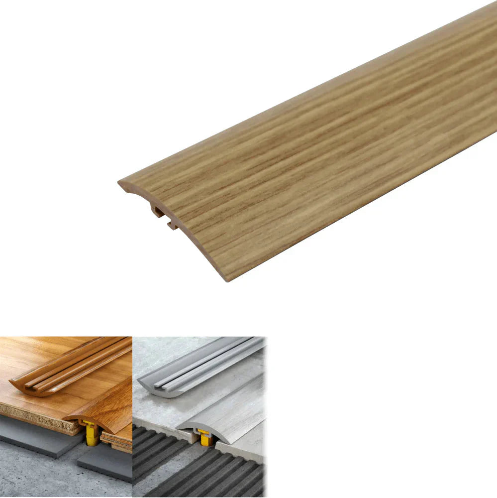 D-P0300 PVC 30mm Wood-Style Door Transition Strip Elm 5e 1.0m
