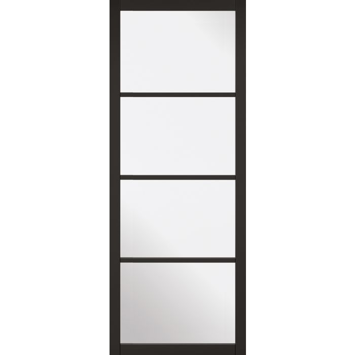 LPD Soho 4L Glazed Internal Door 1981 x 686mm Black Primed