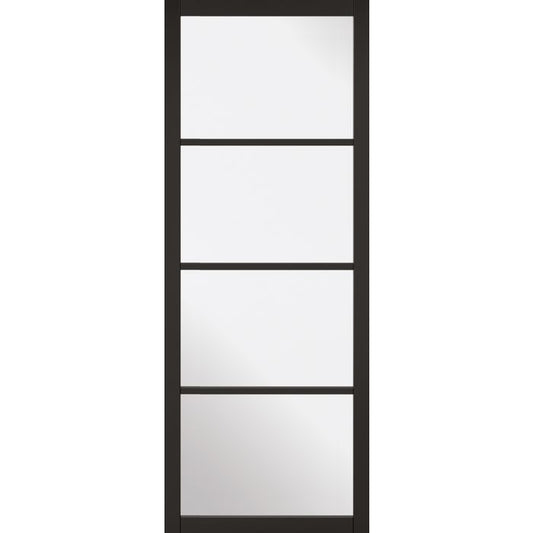 LPD Soho 4L Glazed Internal Door 1981 x 686mm Black Primed