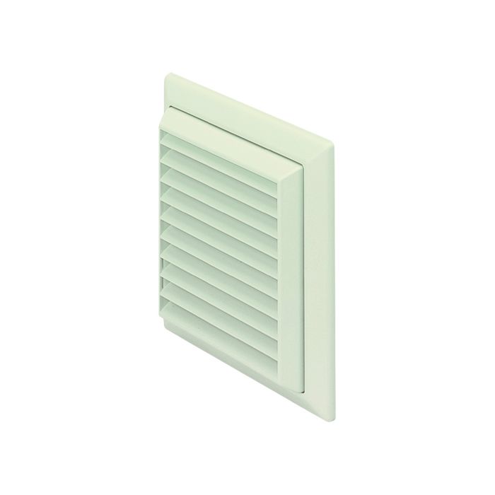 Domus Louvred Grille Wall Outlet 100mm White 44954W