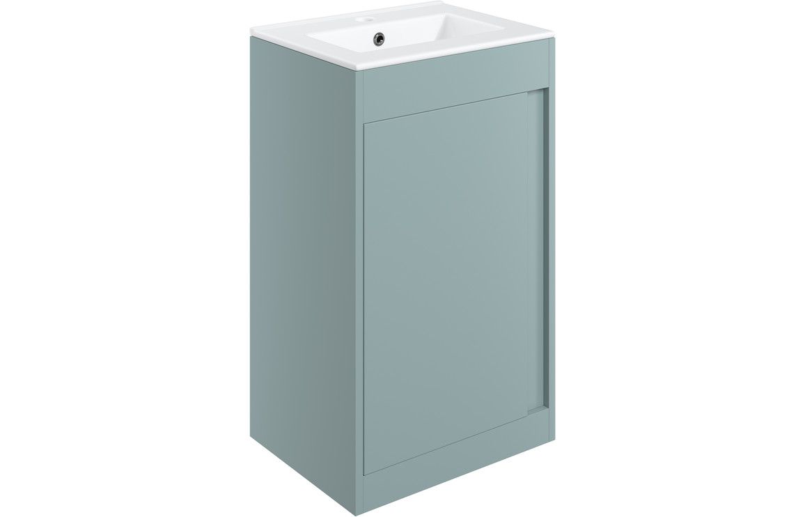 Farnham 510mm Wall Hung Unit (Basin Included) - Matt Sea Green