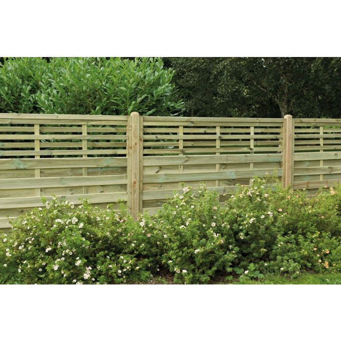 Forest Decorative Kyoto Fence Panel 1.8mtr x 1.5mtr - Treated Timber (Pack of 3)