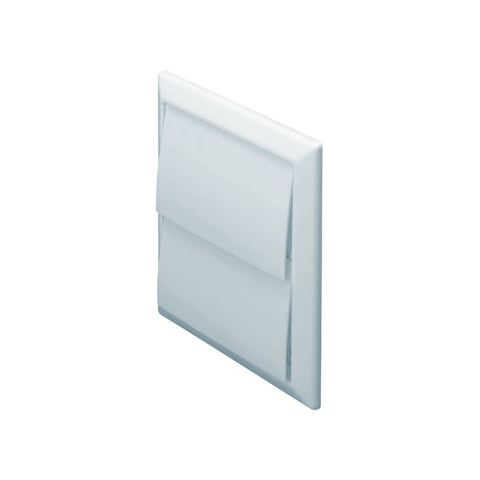 Domus 100mm Wall Outlets With Gravity Flaps (White)