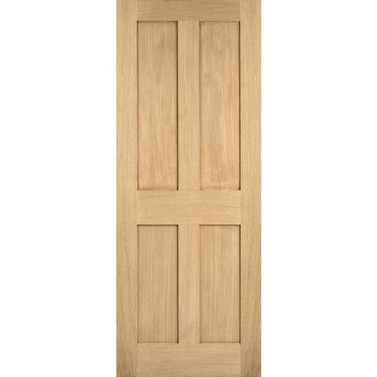 LPD London 4P Internal Door 1981 x 610mm Unfinished Oak
