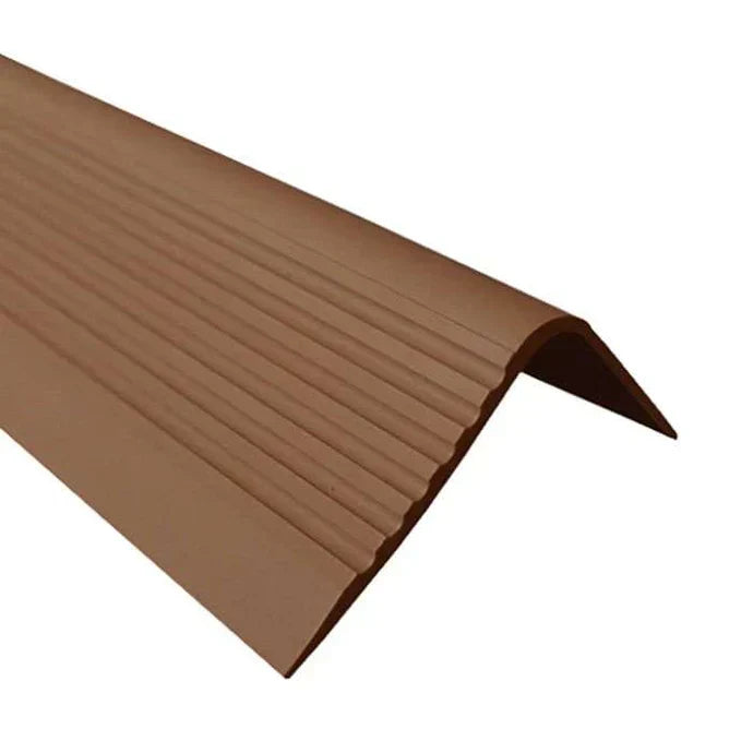 Non-Slip PVC Flexible Stair Nosing 70x40mm 730-RGPD Brown