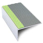 ASL01 Tredsafe 56x32mm Aluminium Non Slip Stair Nosing Edge Trim With Pvc Insert Dolphin Grey Tredsafe