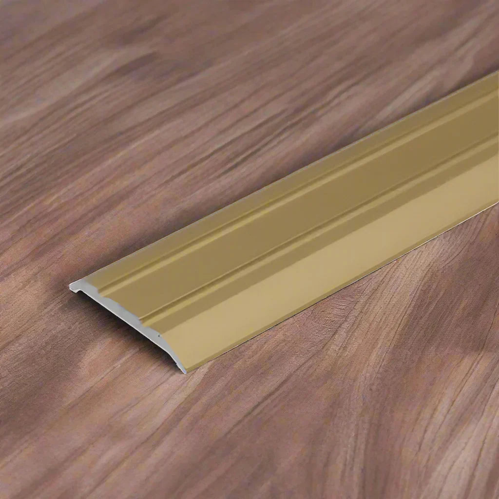 A12 25mm Anodised Aluminium Flat Door Threshold Strip Gold 0.9M