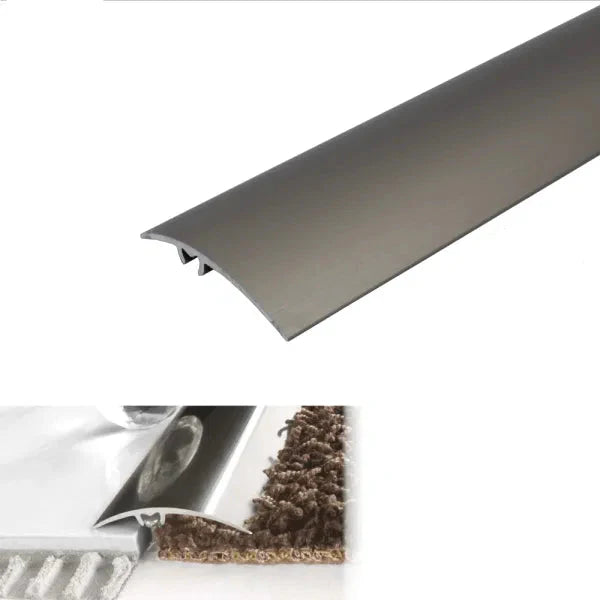 A65 50mm Anodised Aluminium Door Threshold Strip Inox