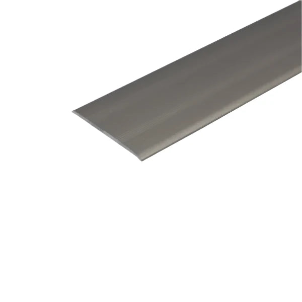 A08 35mm Anodised Aluminium Flat Door Threshold Profile Inox