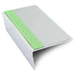 ASL02 57x32mm Aluminium Non Slip Stair Nosing Edge Trim With Pvc Insert Ice Grey