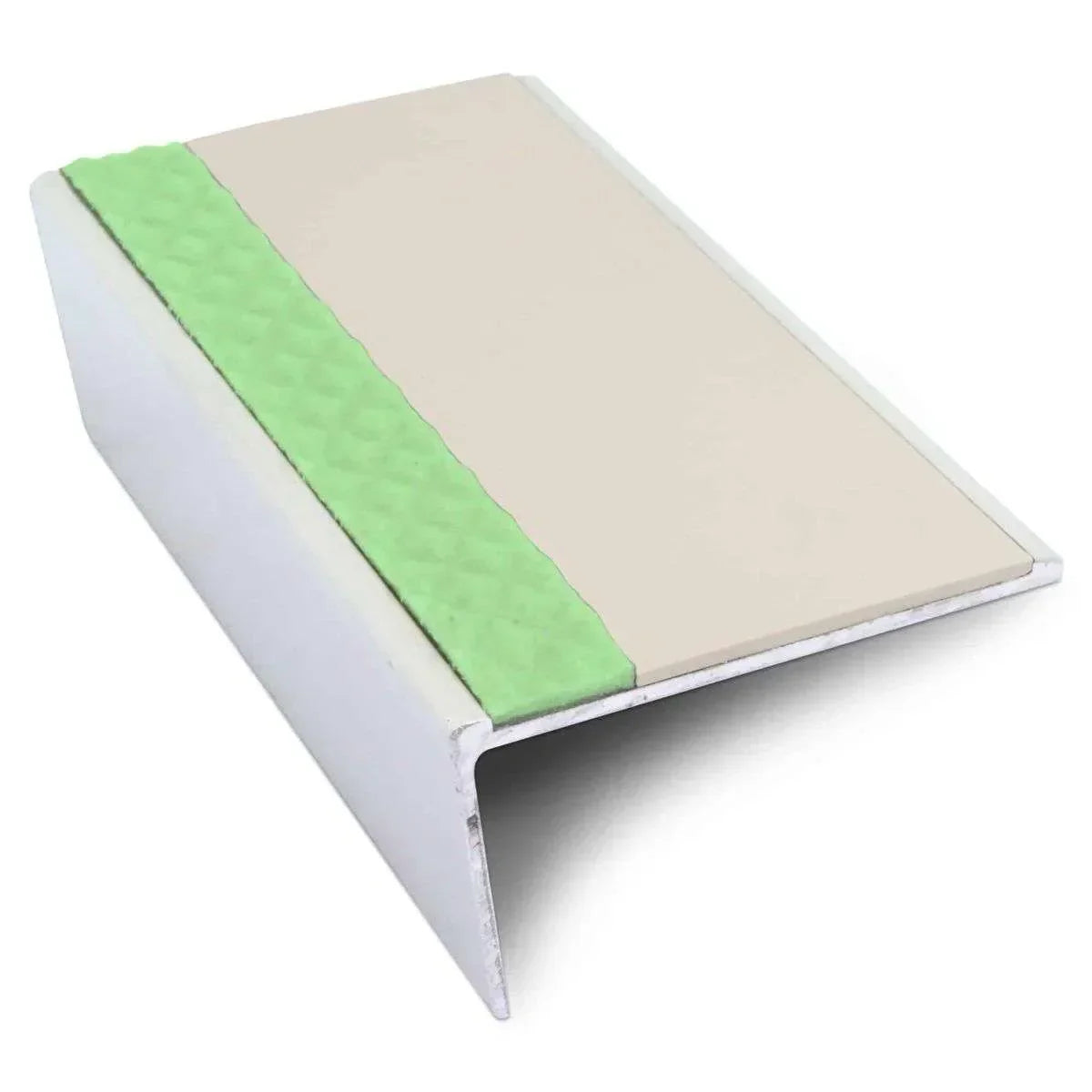 ASL02 57x32mm Aluminium Non Slip Stair Nosing Edge Trim With Pvc Insert Canvas