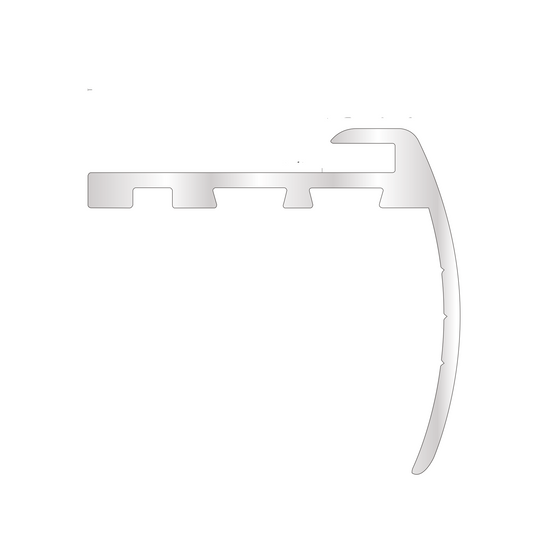 TVB 37.5 x 35mm Anodised Aluminium Bull Nose LVT Stair nosing Edge Profile For 5mm Flooring