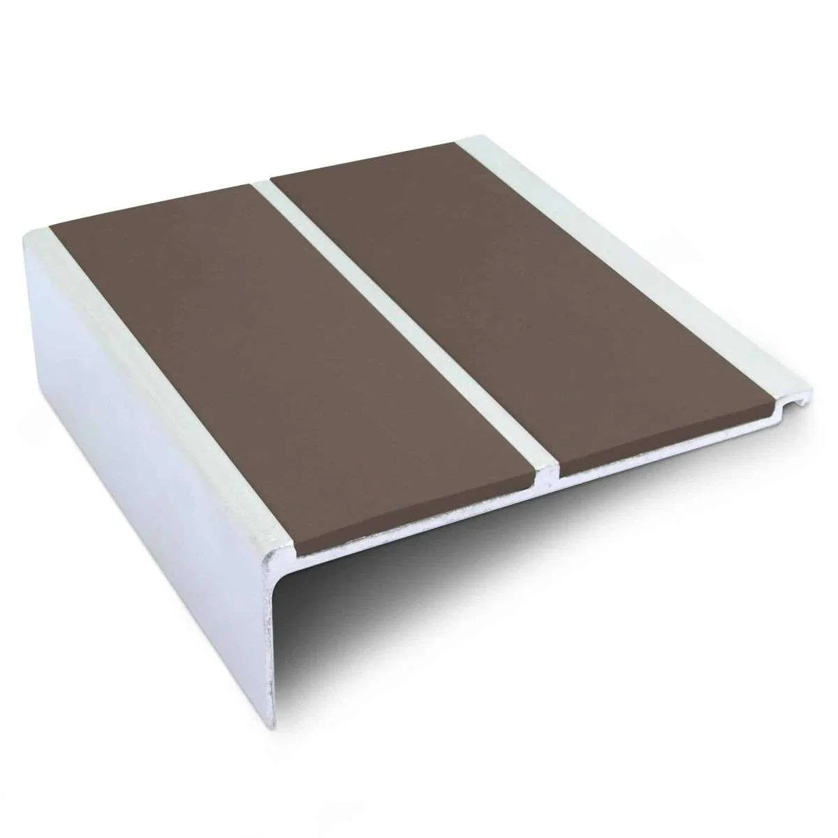 NHD11 91 x 32mm Aluminium Non-Slip Stair Nosing – Wide Safety Edge Brown