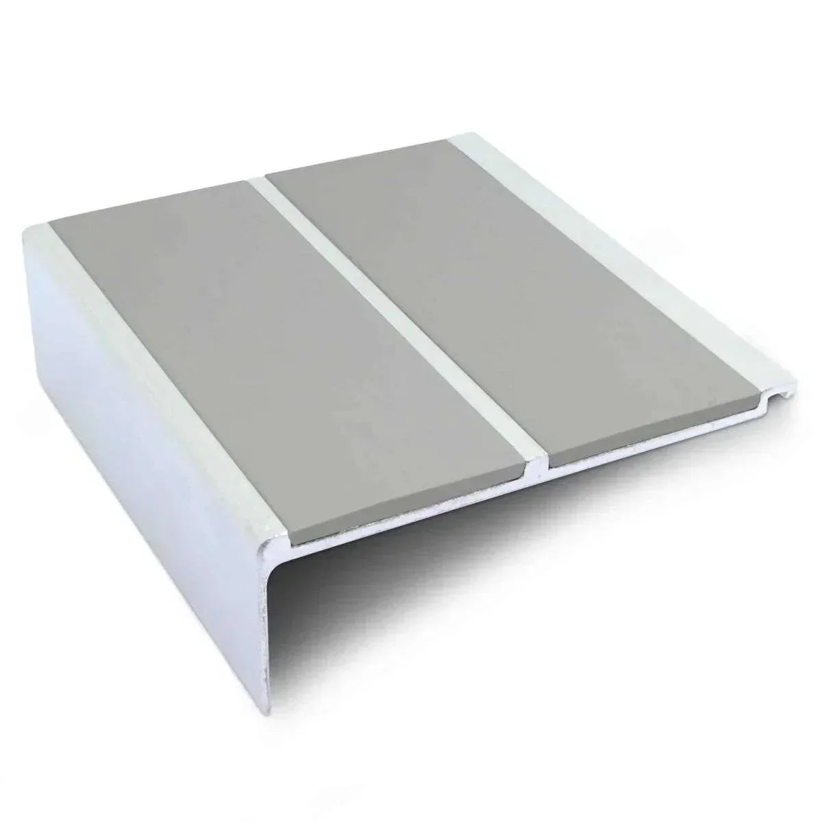 NHD11 91 x 32mm Aluminium Non-Slip Stair Nosing – Wide Safety Edge Dolphin Grey