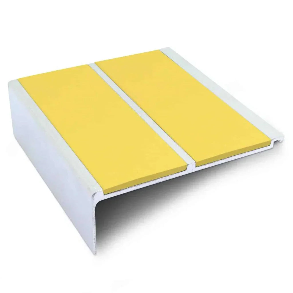 NHD11 91 x 32mm Aluminium Non-Slip Stair Nosing – Wide Safety Edge Yellow