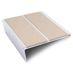 NHD12 93 x 32mm Aluminium Non-Slip Stair Nosing – Wide Edge Protection Beige Genesis