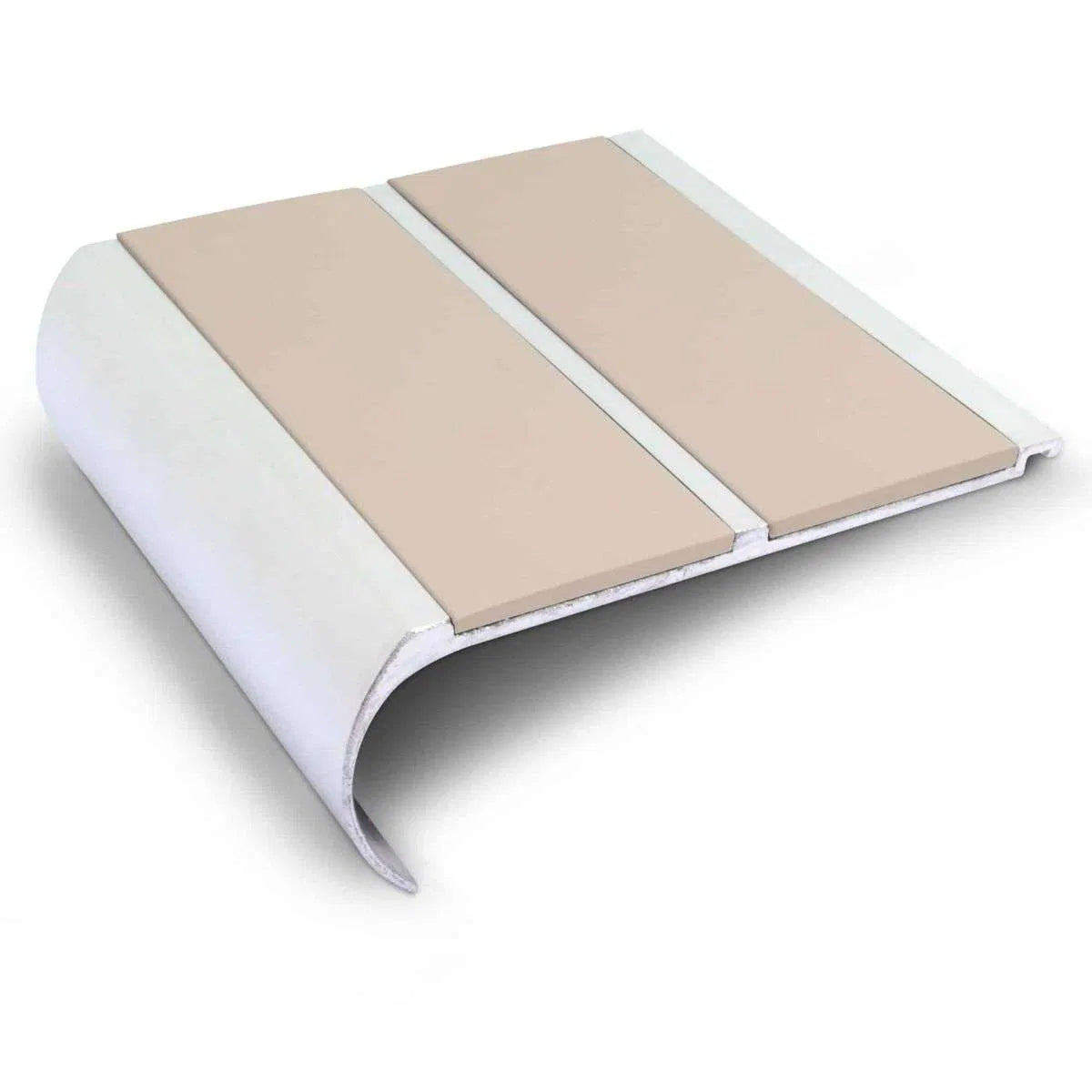 NHD13 91 x 35mm Aluminium Non-Slip Stair Nosing – Wide Step Edge Protection Beige