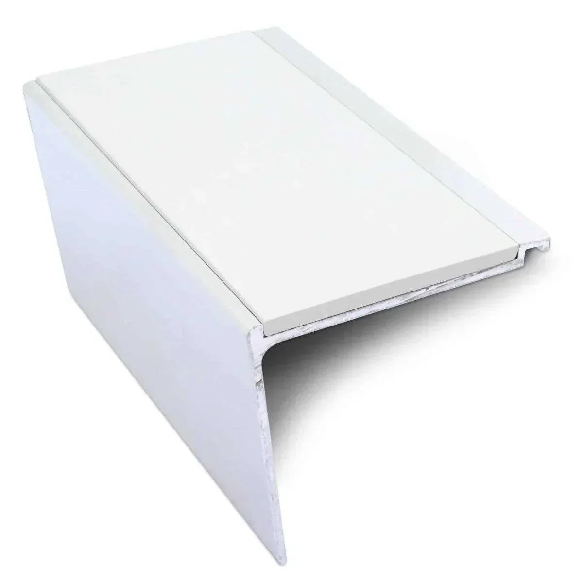 NHD24 60 x 55mm Aluminium Non-Slip Stair Edge Protector White