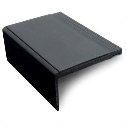 NHP 60.4x32mm Heavy Duty Hard Nose PVC Stair Nosing – Non-Slip Aluminium Profile Black Genesis