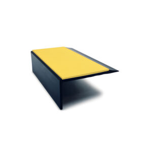 NHP 60.4x32mm Heavy Duty Hard Nose PVC Stair Nosing – Non-Slip Aluminium Profile Yellow Genesis