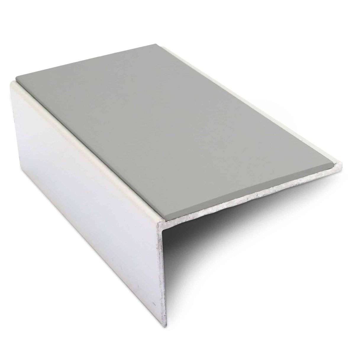 NSL01 56x32mm Aluminium Stair Nosing with Slip-Resistant PVC Insert Dolphin Grey