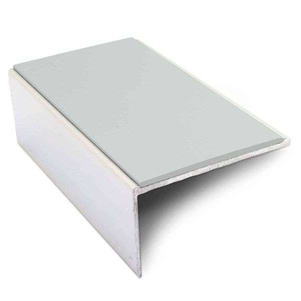 NSL01 56x32mm Aluminium Stair Nosing with Slip-Resistant PVC Insert Ice Grey