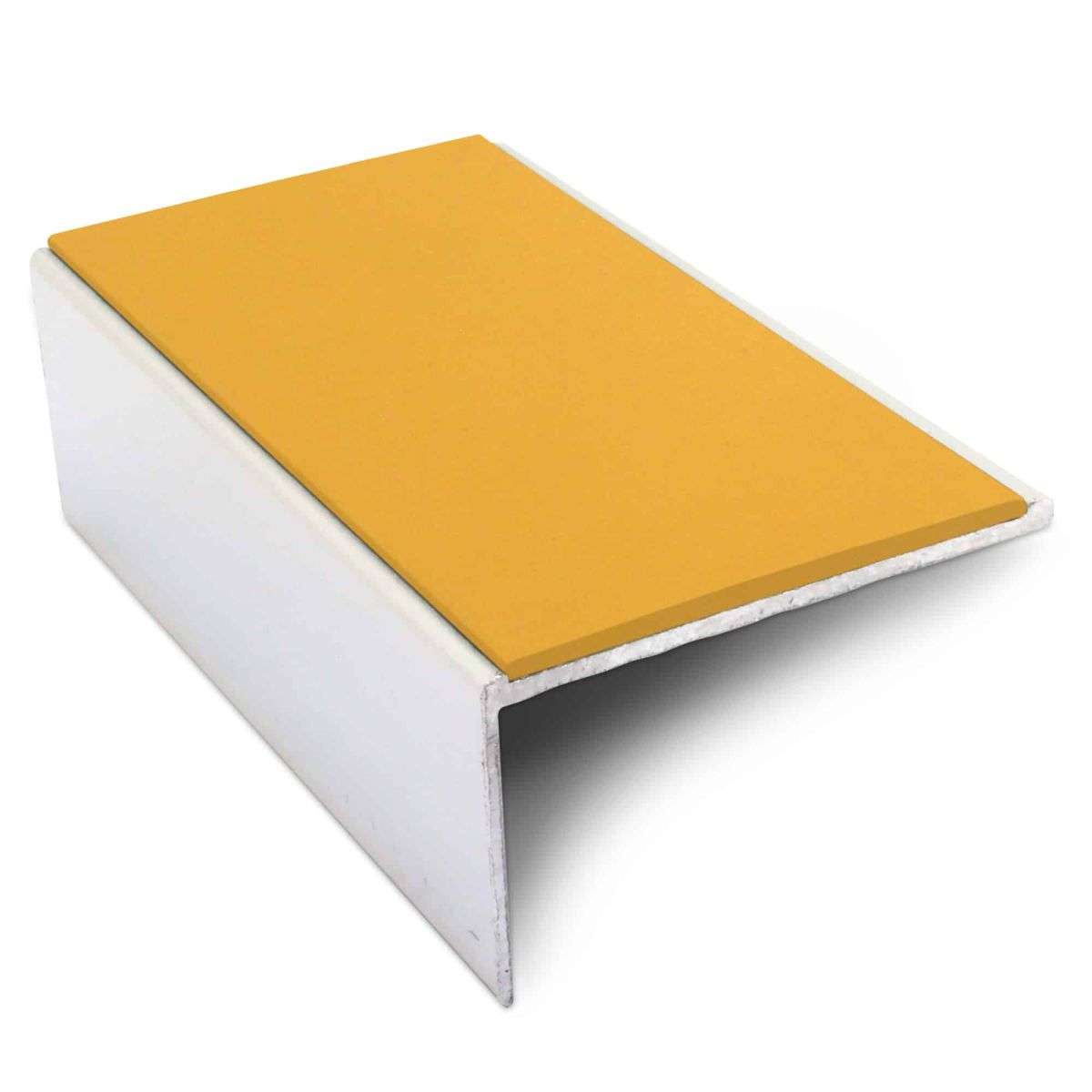 NSL01 56x32mm Aluminium Stair Nosing with Slip-Resistant PVC Insert Saffron