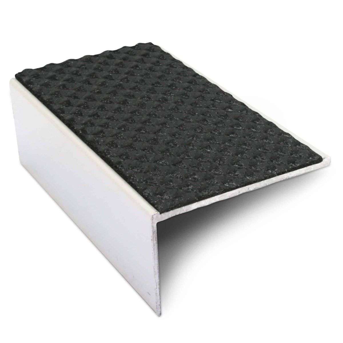 NSL01 56x32mm Aluminium Stair Nosing with Anti-Slip PVC Insert Black Tredsafe