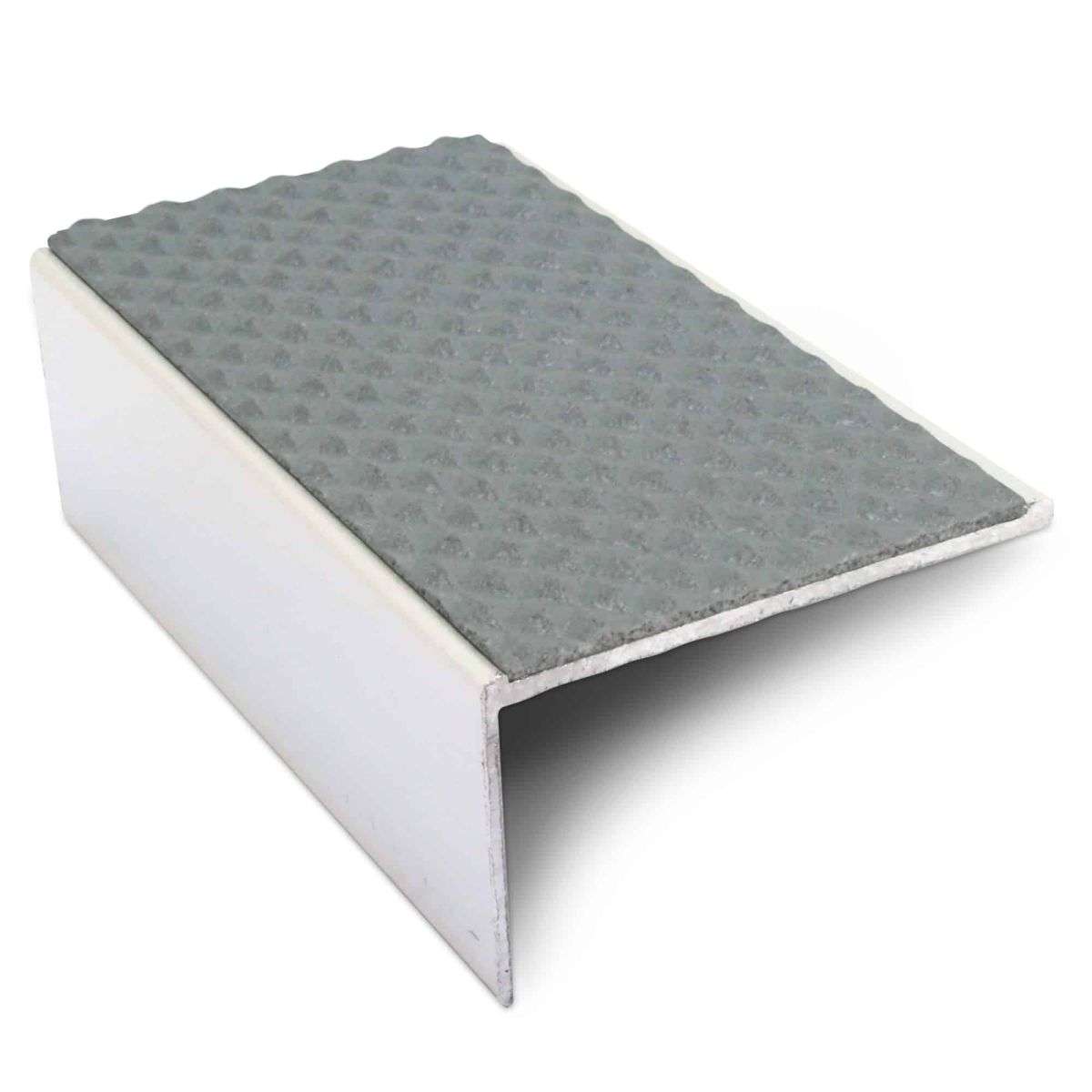 NSL01 56x32mm Aluminium Stair Nosing with Anti-Slip PVC Insert Dolphin Grey Tredsafe