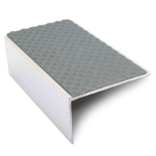 NSL01 56x32mm Aluminium Stair Nosing with Anti-Slip PVC Insert Dolphin Grey Tredsafe