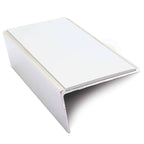 NSL02 57x32mm Aluminium Rakeback Stair Nosing with Anti-Slip PVC Insert White
