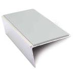 NSL02 57x32mm Aluminium Rakeback Stair Nosing with Anti-Slip PVC Insert Ice Grey