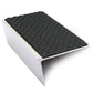NSL02 57x32mm Aluminium Rakeback Stair Nosing with Anti-Slip PVC Insert Black Tredsafe