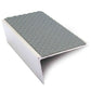 NSL02 57x32mm Aluminium Rakeback Stair Nosing with Anti-Slip PVC Insert Dolphin Grey Tredsafe