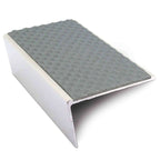 NSL02 57x32mm Aluminium Rakeback Stair Nosing with Anti-Slip PVC Insert Dolphin Grey Tredsafe