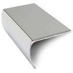 NSL03 57 x 40mm Aluminium Non Slip Stair Nosing Bullnose Edge Trim With Pvc Insert Dolphin Grey