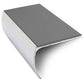 NSL03 57 x 40mm Aluminium Non Slip Stair Nosing Bullnose Edge Trim With Pvc Insert Midnight Grey