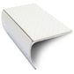 NSL03 Tredsafe 57 x 40mm Aluminium Non Slip Stair Nosing Bullnose Edge Trim With Pvc Insert White Tredsafe