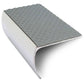 NSL03 Tredsafe 57 x 40mm Aluminium Non Slip Stair Nosing Bullnose Edge Trim With Pvc Insert Dolphin Grey Tredsafe