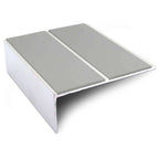 NSL09 85 x 32mm Aluminium Non Slip Stair Nosing Edge Trim With Pvc Insert Dolphin Grey Genesis