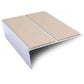 NSL10 85x32mm Aluminium Wide-Tread Stair Nosing with PVC Grip Insert Beige