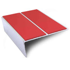 NSL10 85x32mm Aluminium Wide-Tread Stair Nosing with PVC Grip Insert Red