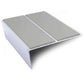 NSL10 85x32mm Aluminium Wide-Tread Stair Nosing with PVC Grip Insert Dolphin Grey