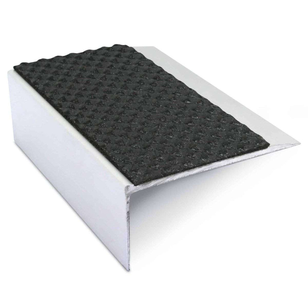NSL15 66x32mm Tredsafe Aluminium Stair Edge with Anti-Slip PVC Insert Black Tredsafe