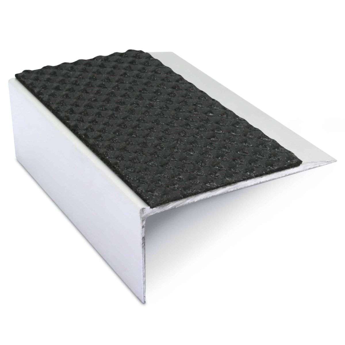 NSL15 66x32mm Tredsafe Aluminium Stair Edge with Anti-Slip PVC Insert Black Tredsafe