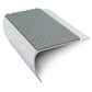 NSL25 Tredsafe 69 x 40mm Aluminium Non Slip Stair Nosing Edge Trim With PVC Insert Dolphin Grey Thredsafe