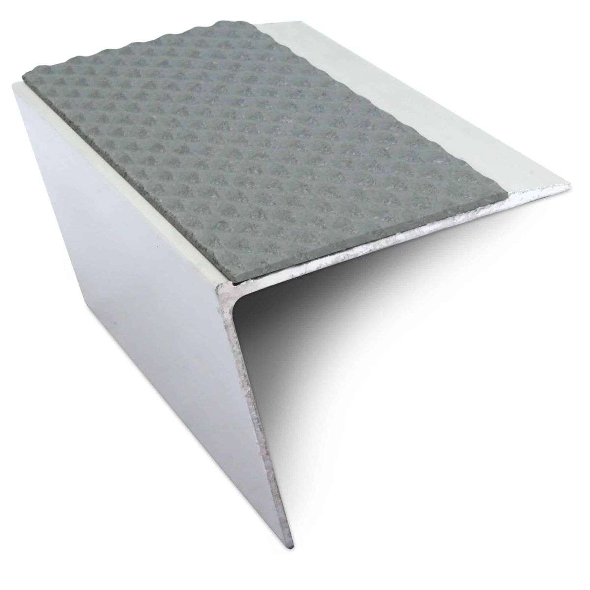NSL26 67x55mm Tredsafe Aluminium Stair Nosing with DDA-Compliant PVC Insert Dolphin Grey Tredsafe