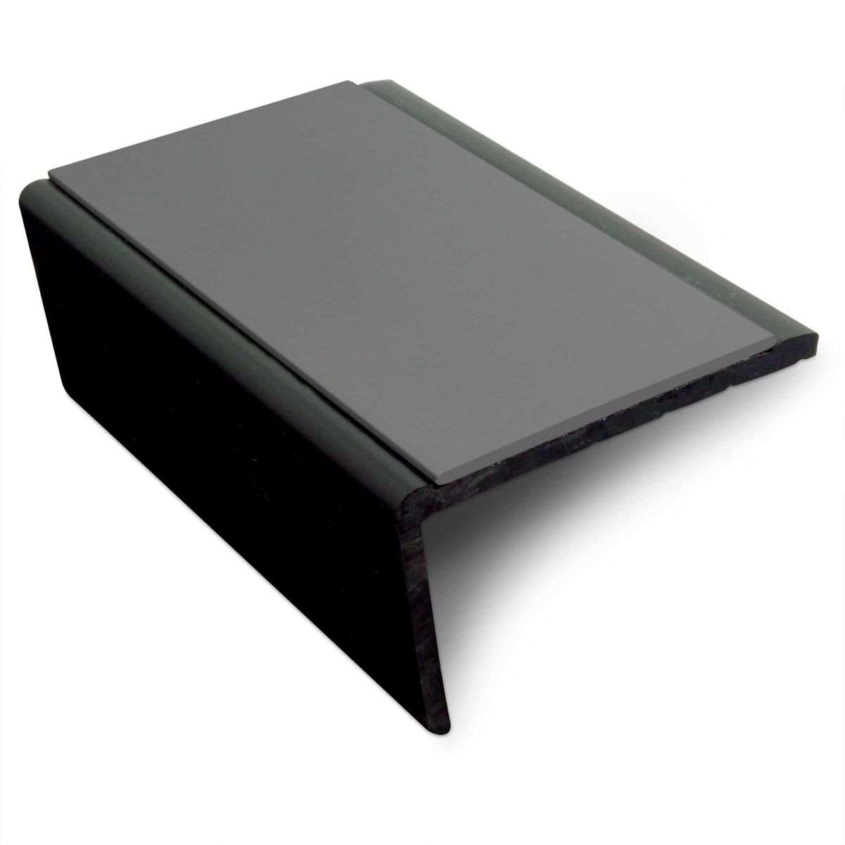 NSP 56x32.5mm Slimline Hard Nose PVC Stair Nosing – Non-Slip Edge Trim Midnight Grey