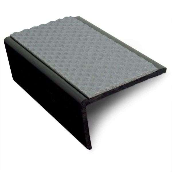 NSP – 56 x 32.5mm Slimline Hard Nose PVC Tredsafe Non Slip Stair Nosing Dolphin Tredsafe