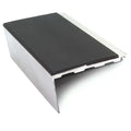 NXFS06 Aluminium Rakeback Stair Nosing – 62mm x 33mm Safety Profile Black